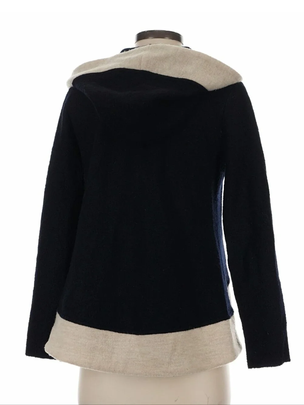 Anthropologie Rosie Neim‎ Wool Sweater - Navy & Cream. Small